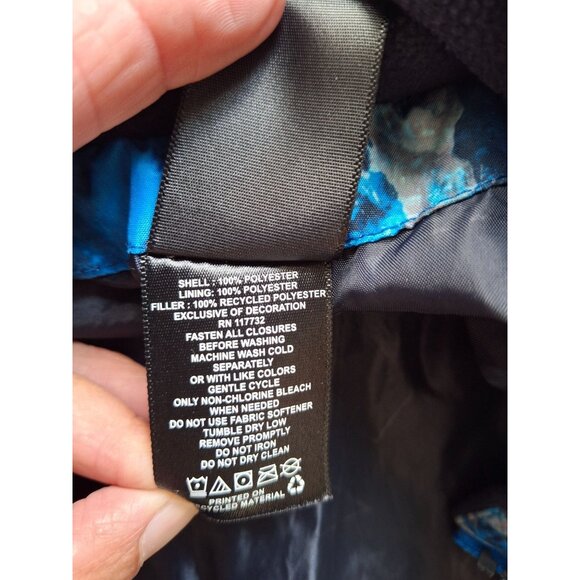 X Zero Posur Winter Puffer Coat Zipp Boys Medium Blue Gray - Picture 4 of 6